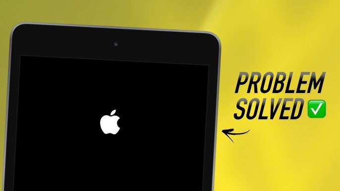 iPad stuck on Apple logo boot loop troubleshooting guide.
