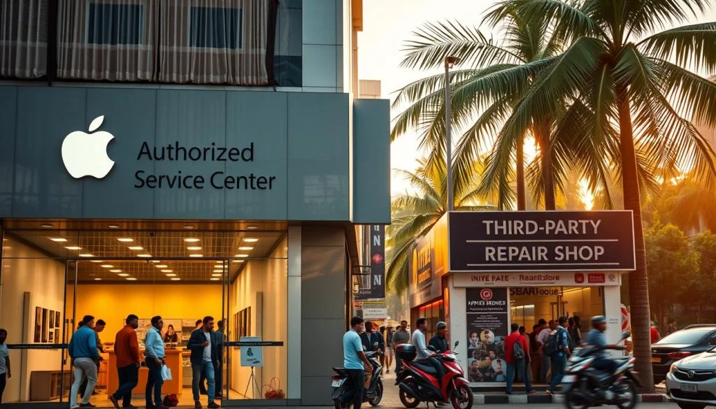 Comparing Official Apple Repair vs. Milaaj Mobile Repair for iPhone 17 in Al Barsha