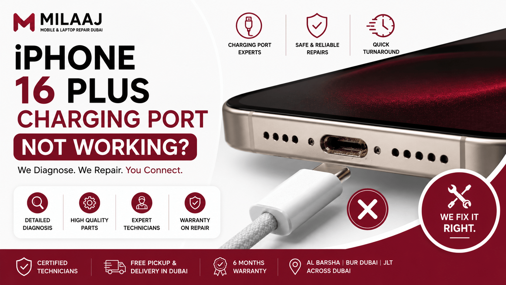 iPhone 16 Plus Charging Port Not Working: Step-by-Step Repair Guide Dubai