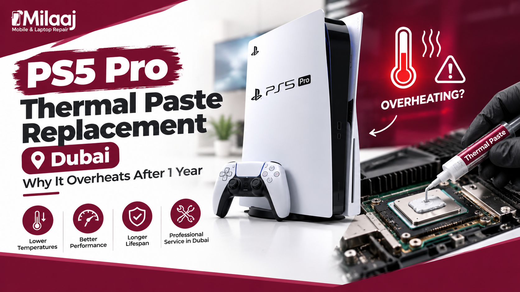 PS5 Pro Thermal Paste Replacement Dubai: Why It Overheats After 1 Year