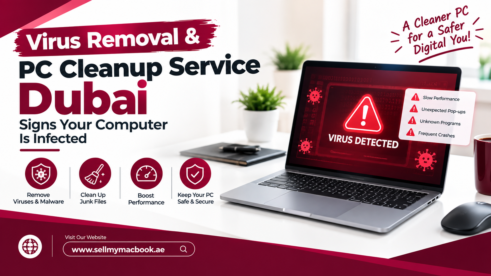 Virus Removal and PC Cleanup Service Dubai: Signs Your Computer Is Infected