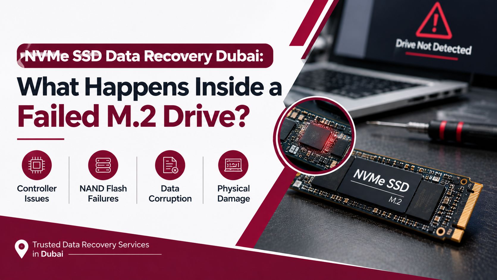 NVMe SSD Data Recovery Dubai: What Happens Inside a Failed M.2 Drive