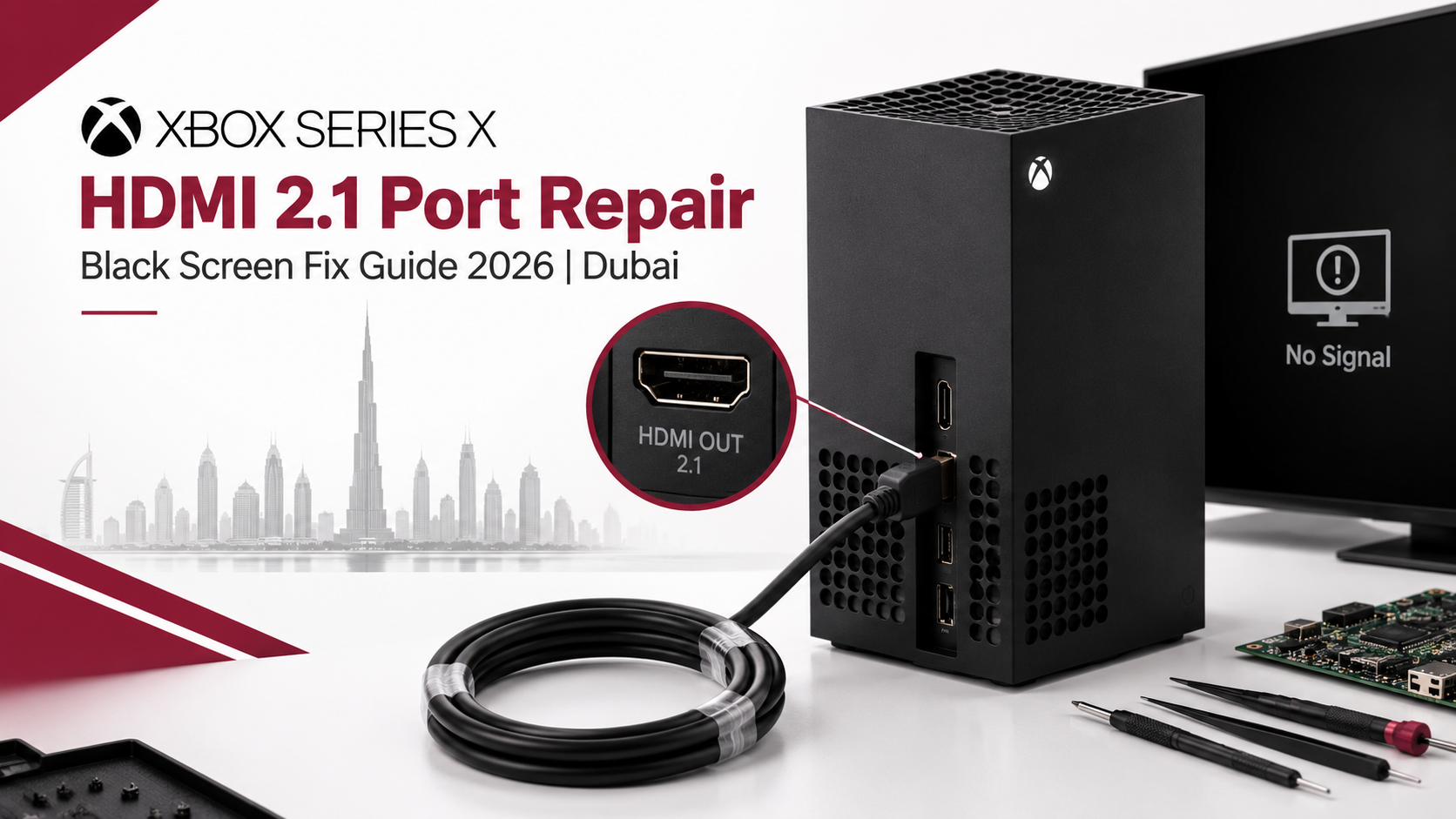 Xbox Series X HDMI 2.1 Port Repair Dubai: Black Screen Fix Guide 2026
